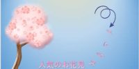 文字が桜のように舞い降りる